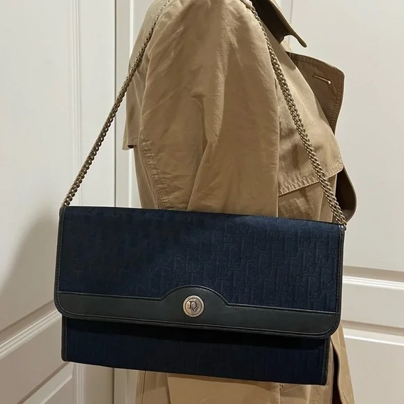 CHRISTIAN DIOR VINTAGE TROTTER MONOGRAM FLAP PURSE - Picture 11 of 13